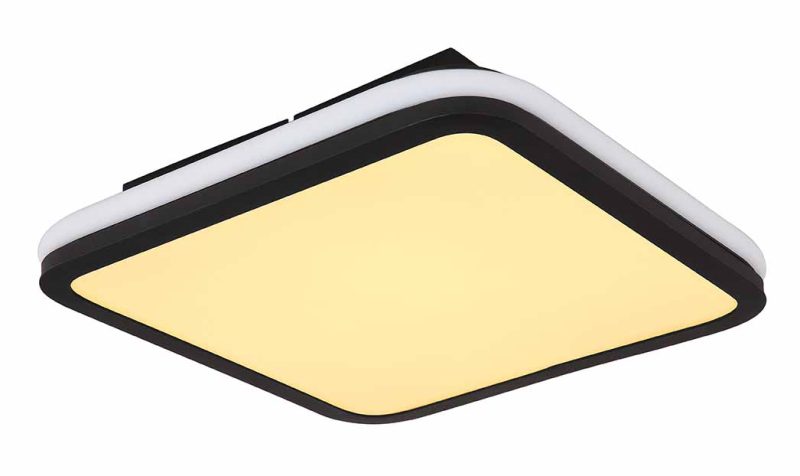 Moderne zwarte vierkante plafondlamp Globo Jaxxi - Afbeelding 4