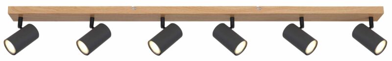 Naturel balk 6-spots Globo Robby - Afbeelding 2