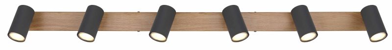 Naturel balk 6-spots Globo Robby - Afbeelding 3