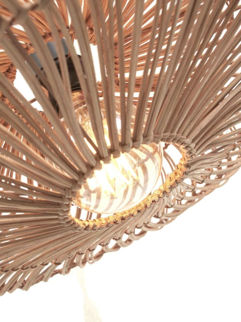 Naturel bamboe bohemian vloerlamp rotan GOOD&MOJO Zanzibar - Afbeelding 3