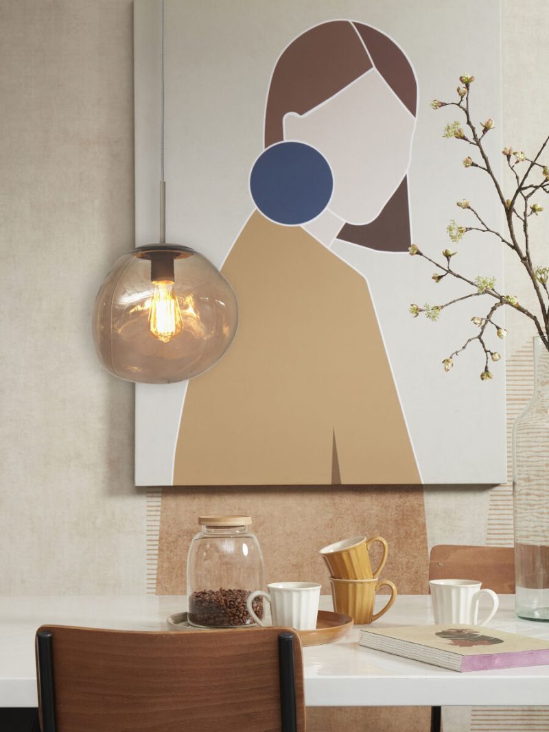 Naturel moderne glazen-metalen hanglamp It's About RoMi Helsinki - Afbeelding 9