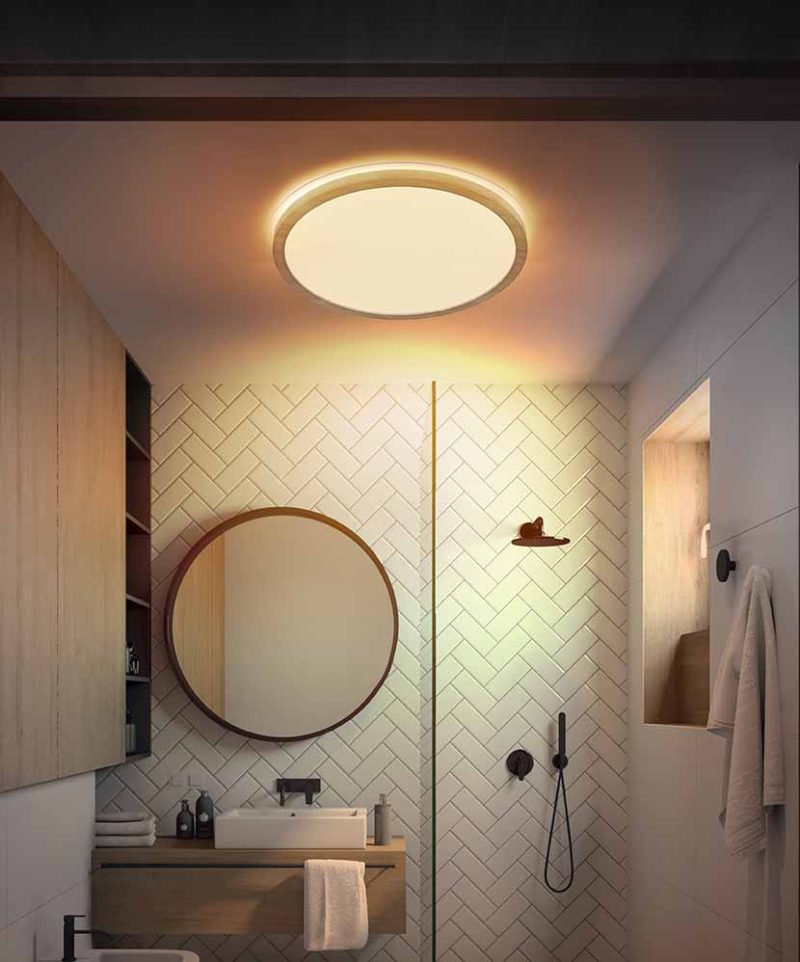 Naturel plastic klassieke plafondlamp Globo Sapana - Afbeelding 4