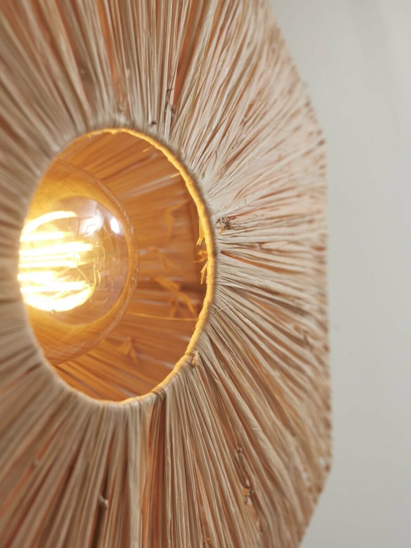 Naturel raffia plafondlamp achthoek L GOOD&MOJO Panama - Afbeelding 3