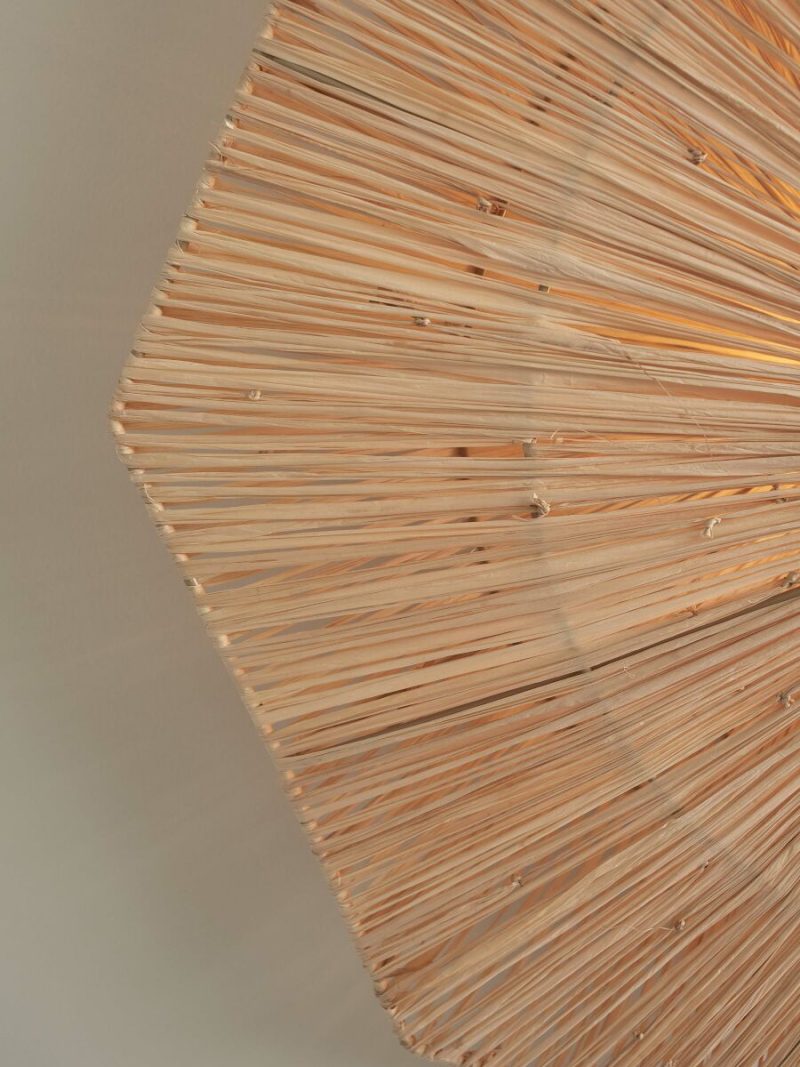 Naturel raffia plafondlamp achthoek L GOOD&MOJO Panama - Afbeelding 4