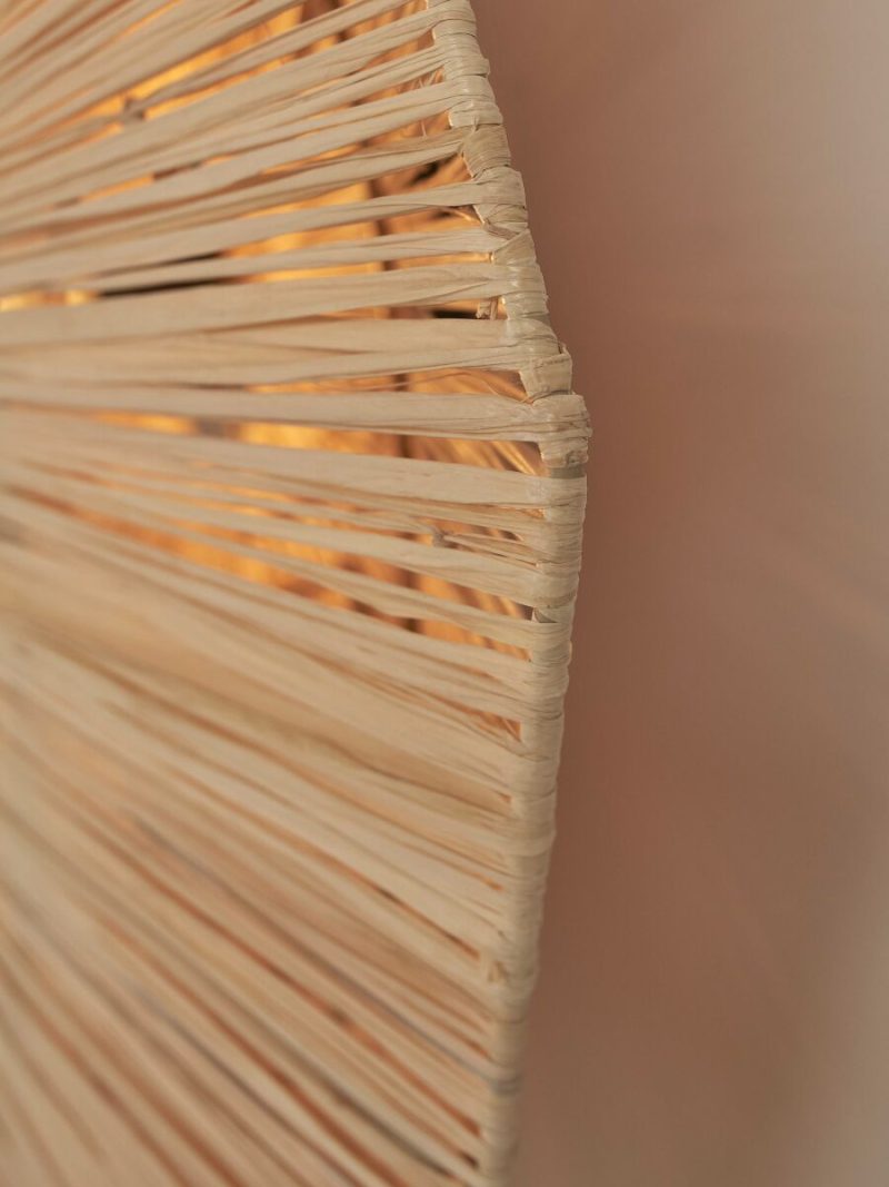 Naturel raffia plafondlamp achthoek L GOOD&MOJO Panama - Afbeelding 5