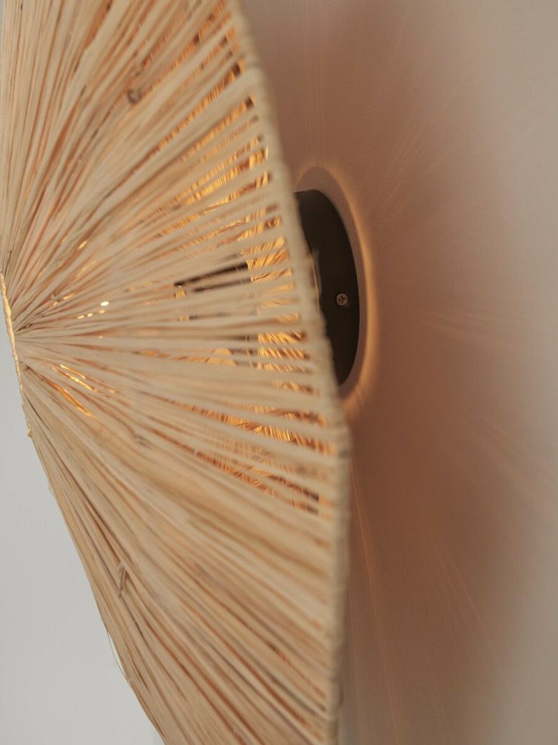 Naturel raffia plafondlamp achthoek L GOOD&MOJO Panama - Afbeelding 7