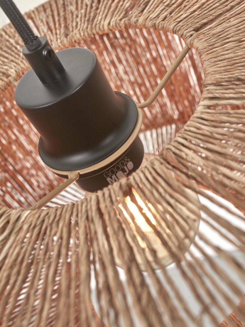 Naturel rieten bamboe vloerlamp bohemian GOOD&MOJO Iguazu - Afbeelding 3