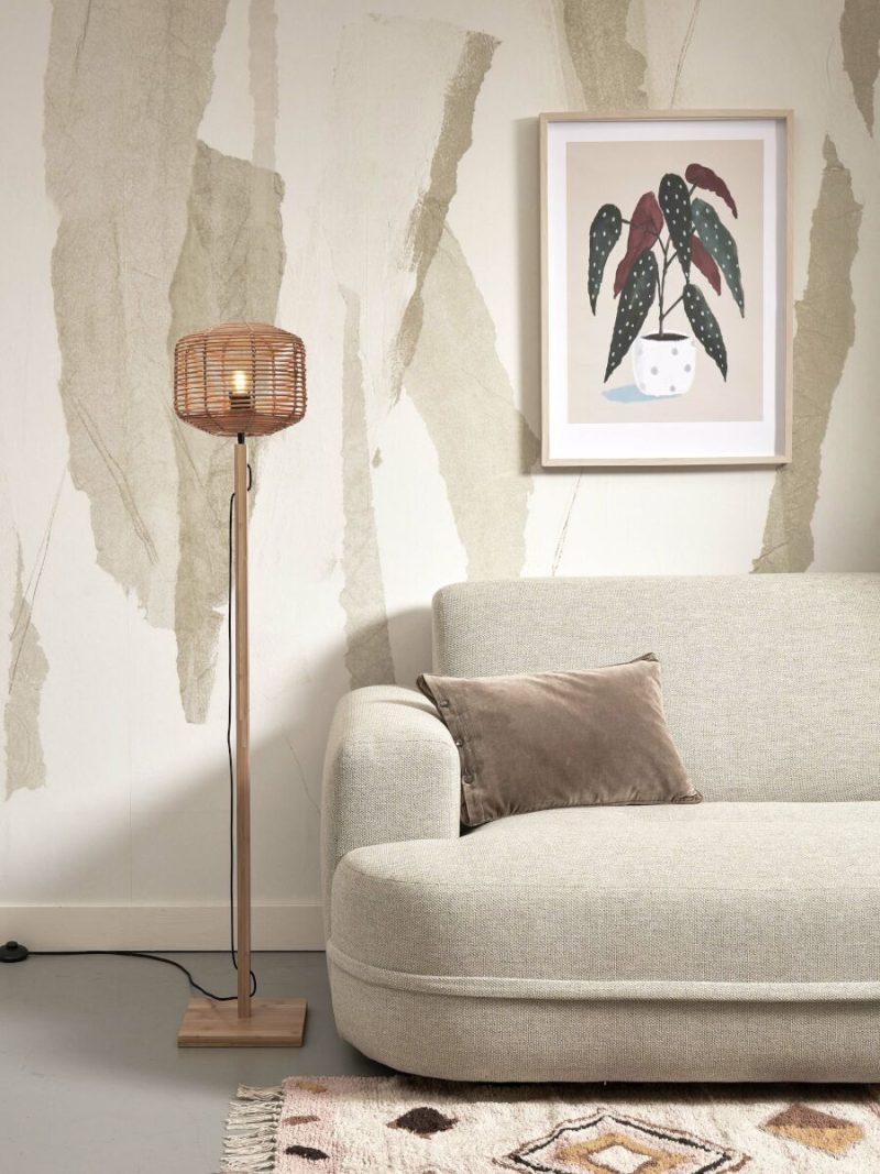 Naturel rotan bamboe vloerlamp bohemien GOOD&MOJO Tanami - Afbeelding 2