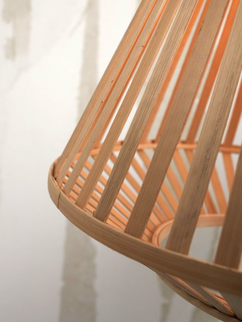 Naturel/witte bamboe lantaarn vloerlamp GOOD&MOJO Merapi - Afbeelding 4