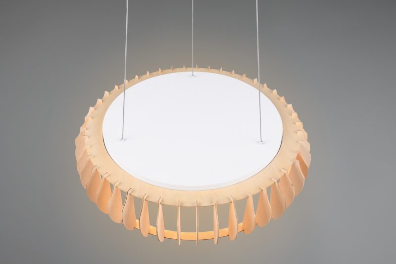 Natuurlijke ronde houten hanglamp Monte - Afbeelding 2