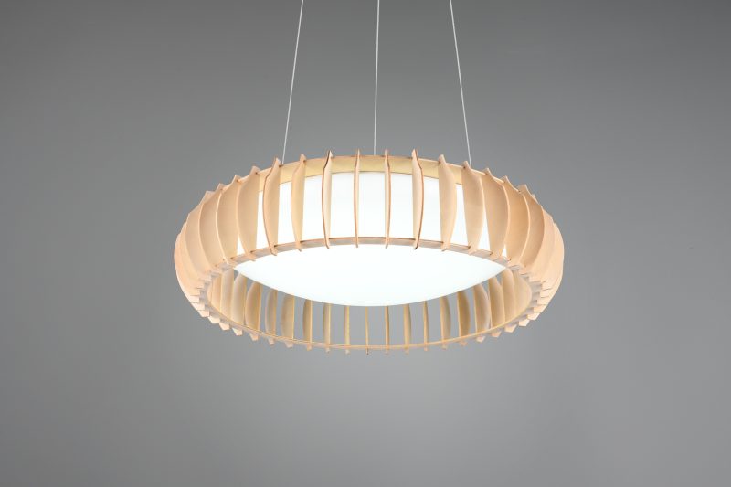 Natuurlijke ronde houten hanglamp Monte - Afbeelding 4