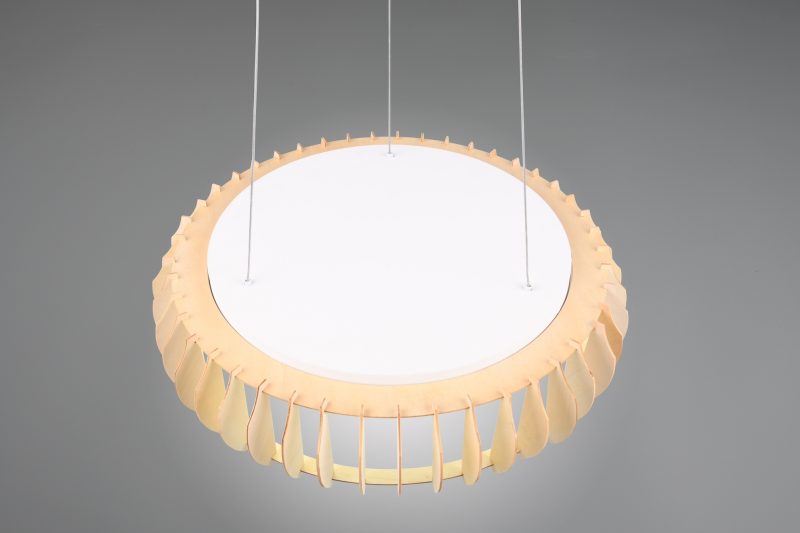 Natuurlijke ronde houten hanglamp Monte - Afbeelding 5
