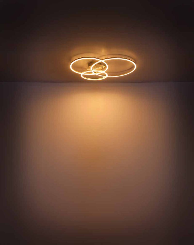 Nikkelen cirkels moderne plafondlamp Globo Munni - Afbeelding 4