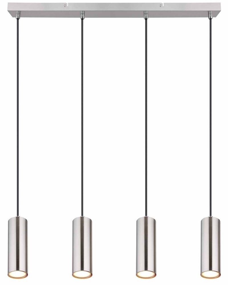 Nikkelen hanglamp 4-spots Globo Robby - Afbeelding 2