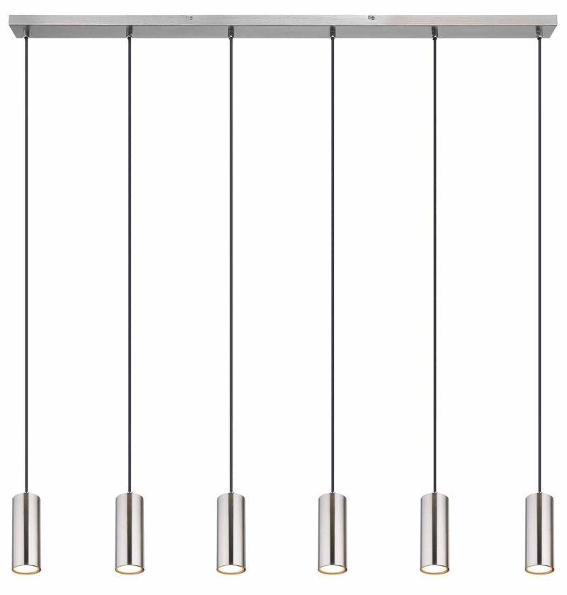 Nikkelen hanglamp 6-spots Globo Robby - Afbeelding 2