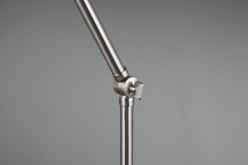 Nikkelen industriële vloerlamp trechterkap Enzo - Afbeelding 2
