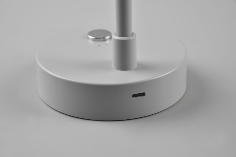Oplaadbare moderne ronde grijze tafellamp Lenny - Afbeelding 5