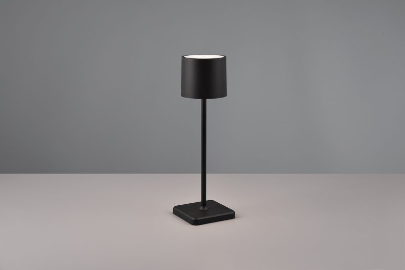 Oplaadbare moderne ronde zwarte tafellamp Fernandez - Afbeelding 4