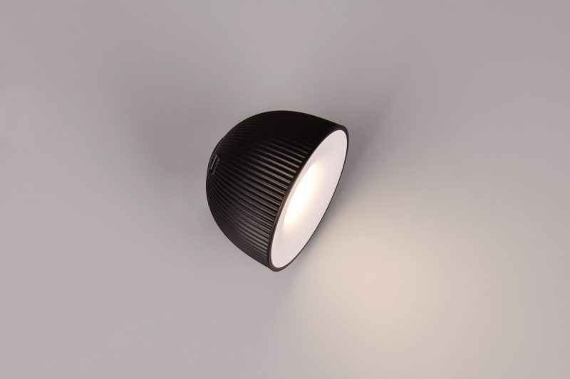 Oplaadbare moderne ronde zwarte tafellamp Maxima - Afbeelding 4
