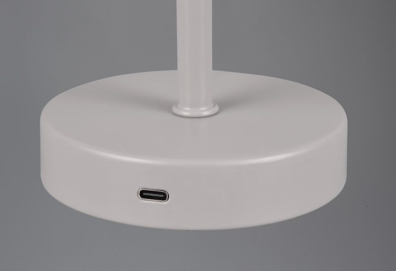 Oplaadbare moderne tafellamp met mat zilver Jeff - Afbeelding 2