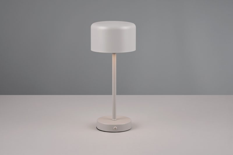 Oplaadbare moderne tafellamp met mat zilver Jeff - Afbeelding 3