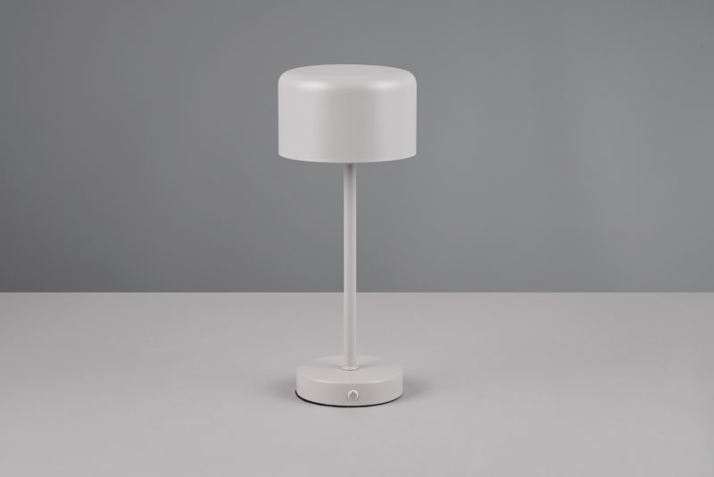 Oplaadbare moderne tafellamp met mat zilver Jeff - Afbeelding 4