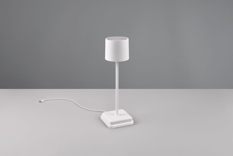 Oplaadbare moderne witte tafellamp Fernandez - Afbeelding 2
