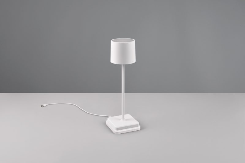 Oplaadbare moderne witte tafellamp Fernandez - Afbeelding 3