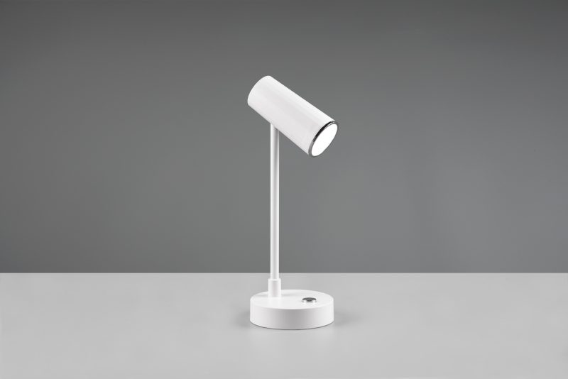 Oplaadbare moderne witte tafellamp spot Lenny - Afbeelding 3