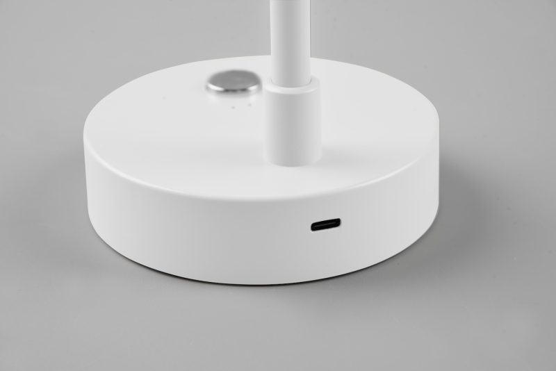 Oplaadbare moderne witte tafellamp spot Lenny - Afbeelding 5