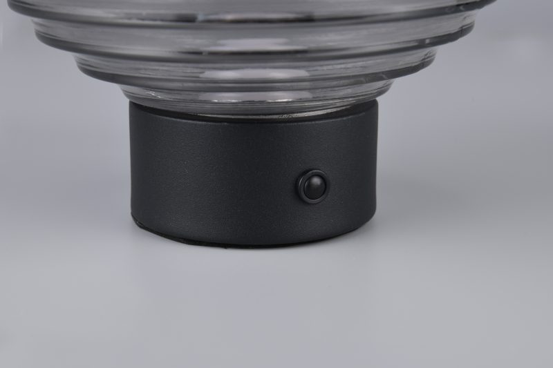 Oplaadbare retro bruine ronde tafellamp Earl - Afbeelding 2