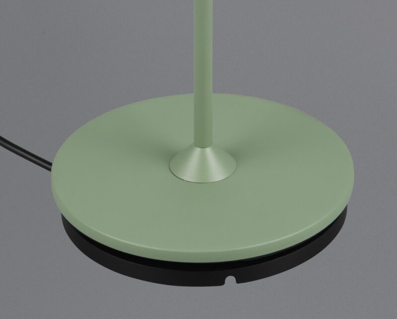 Oplaadbare retro tafellamp van groen metaal Suarez - Afbeelding 4