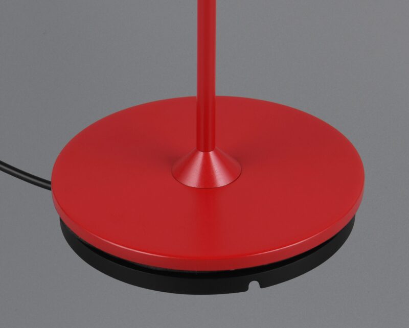 Oplaadbare retro tafellamp van rood metaal Suarez - Afbeelding 4