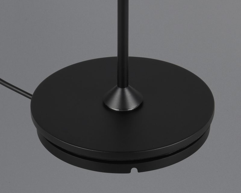 Oplaadbare retro tafellamp van zwart metaal Suarez - Afbeelding 4