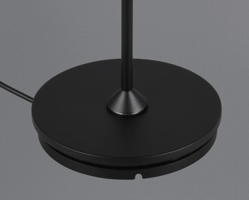 Oplaadbare retro tafellamp van zwart metaal Suarez - Afbeelding 4