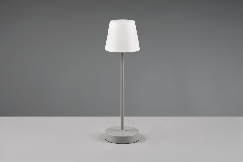 Oplaadbare tafellamp binnen/buiten grijs kunststof  Martinez - Afbeelding 4