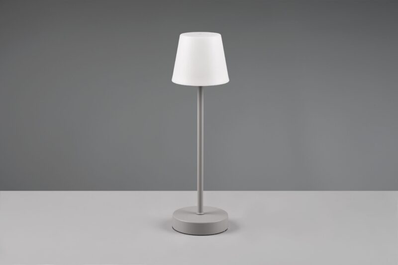 Oplaadbare tafellamp binnen/buiten grijs kunststof  Martinez - Afbeelding 4