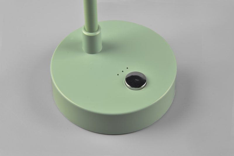 Oplaadbare vintage groene tafellamp met drukschakelaar Lenny - Afbeelding 4