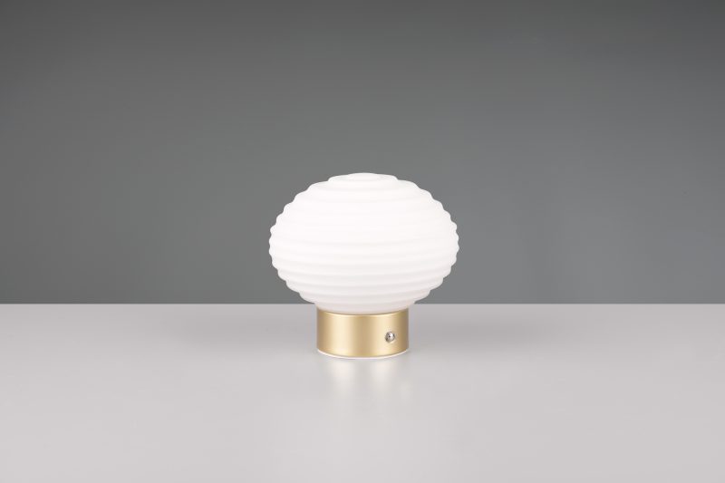Oplaadbare vintage witte ronde tafellamp Earl - Afbeelding 4