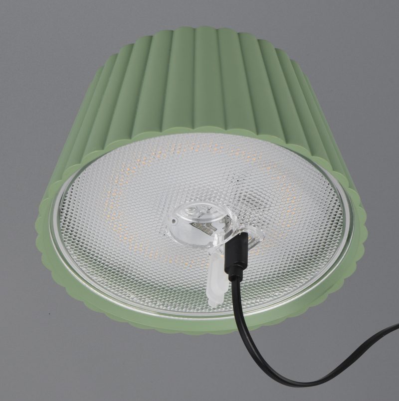 Oplaadbare vloerlamp binnen/buiten groen metaal Suarez - Afbeelding 3