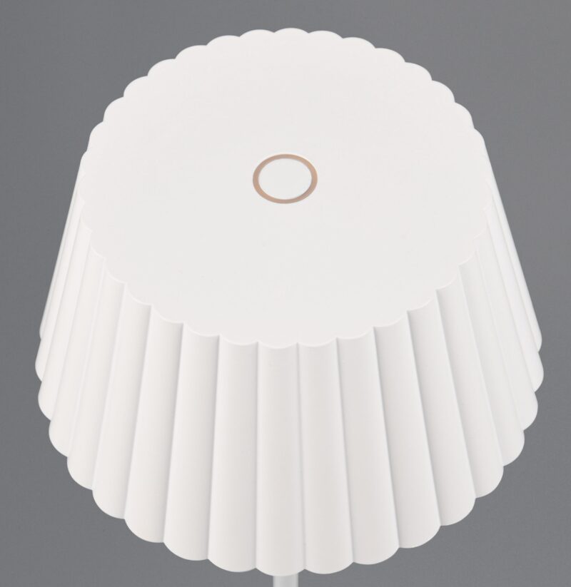 Oplaadbare witte metalen binnen/buiten vloerlamp Suarez - Afbeelding 2