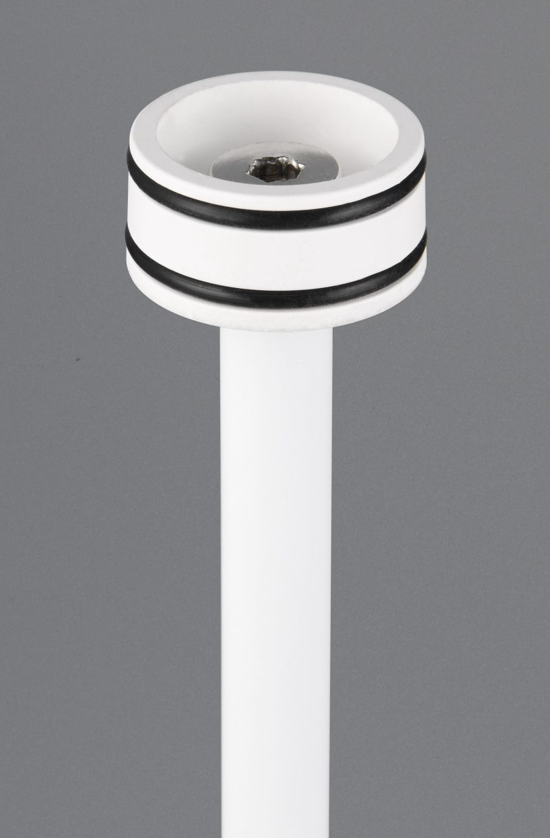 Oplaadbare witte metalen binnen/buiten vloerlamp Suarez - Afbeelding 4
