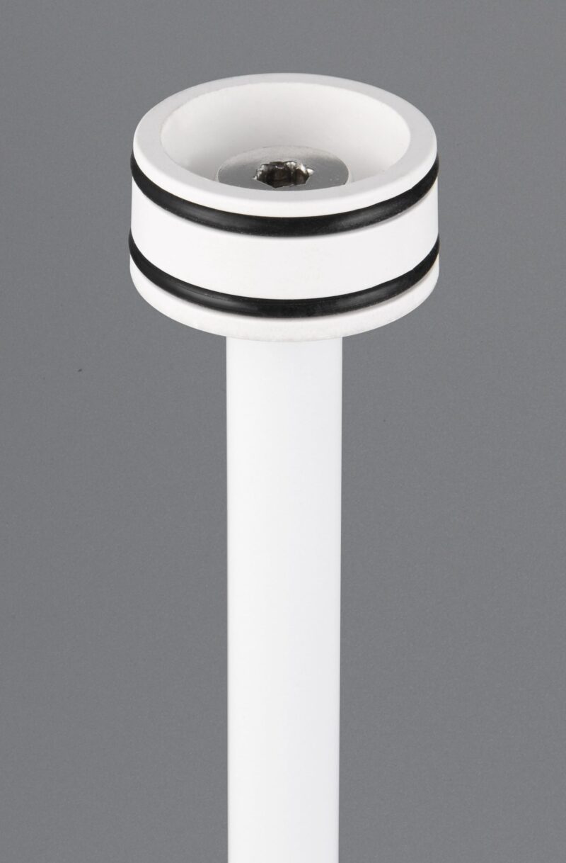 Oplaadbare witte metalen binnen/buiten vloerlamp Suarez - Afbeelding 4