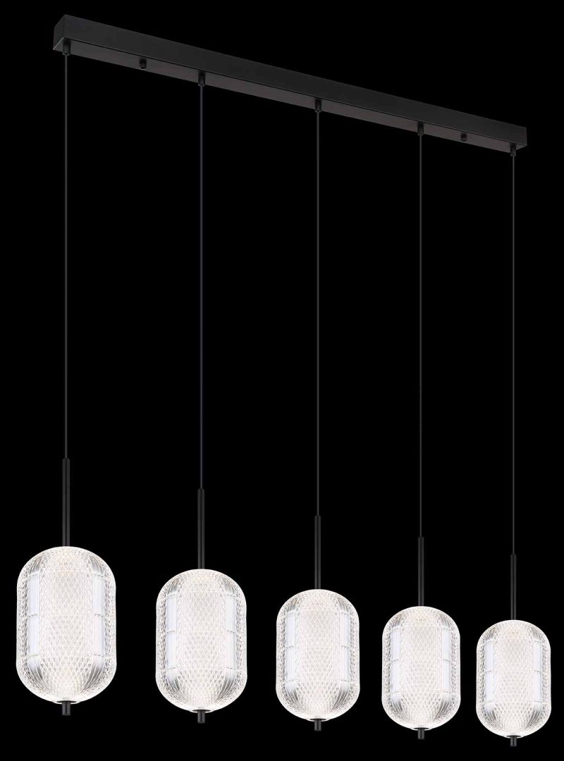 Ovale hanglamp modern zwart Globo Kurius - Afbeelding 4