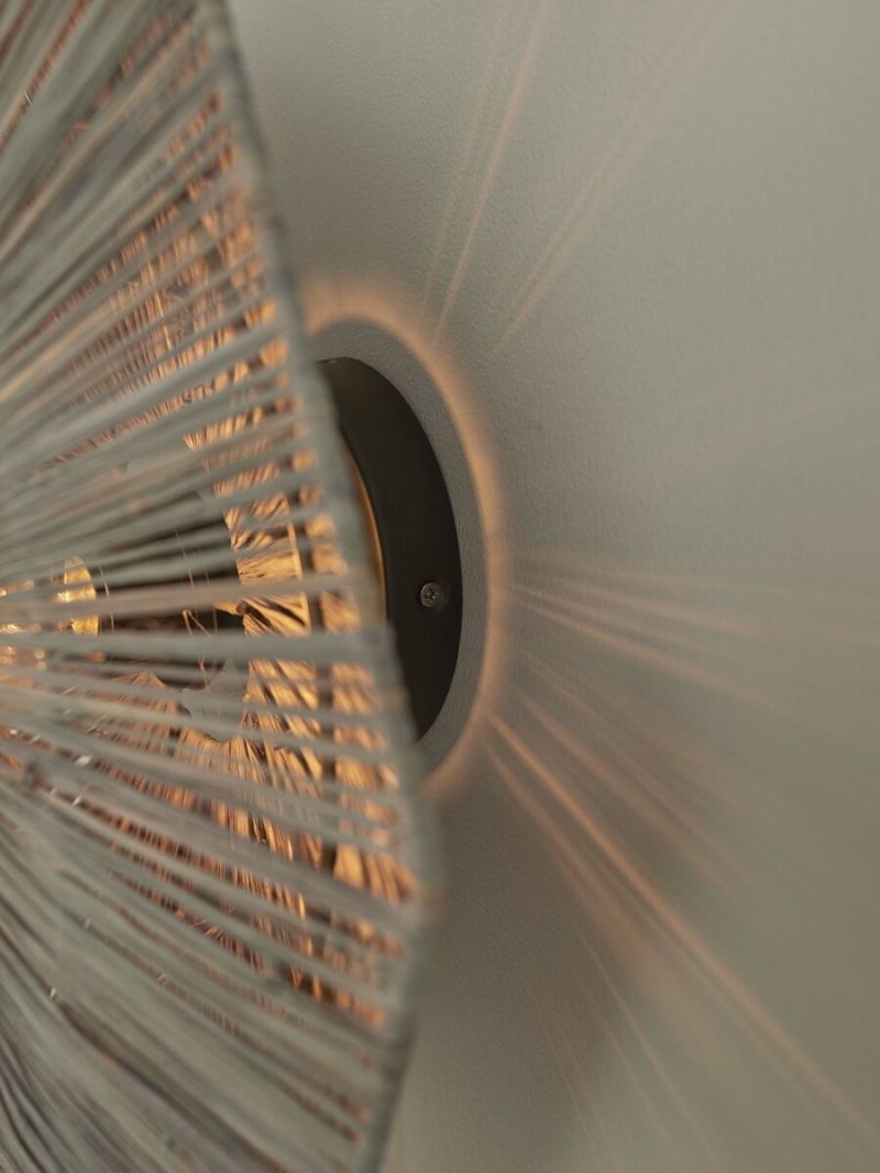 Plafondlamp achthoek grijs raffia L GOOD&MOJO Panama - Afbeelding 7