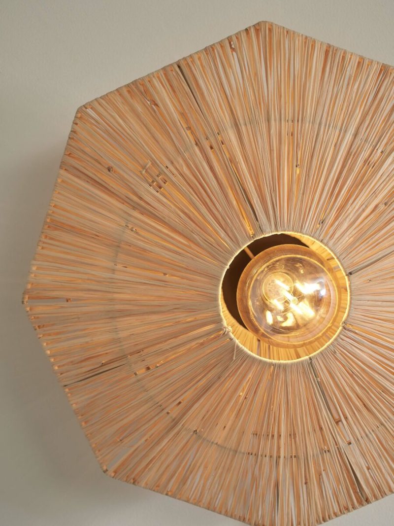 Plafondlamp achthoek naturel raffia GOOD&MOJO Panama - Afbeelding 2