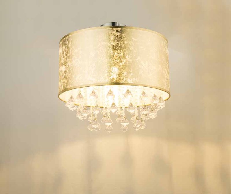 Plafondlamp klassiek nikkel rond Globo Amy - Afbeelding 4