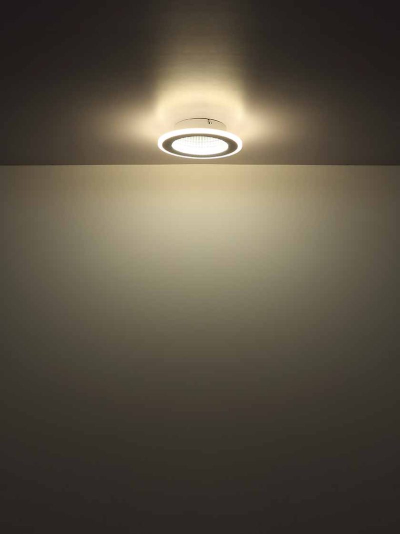 Plafondlamp wit rond diepte-effect Globo Lamela - Afbeelding 3