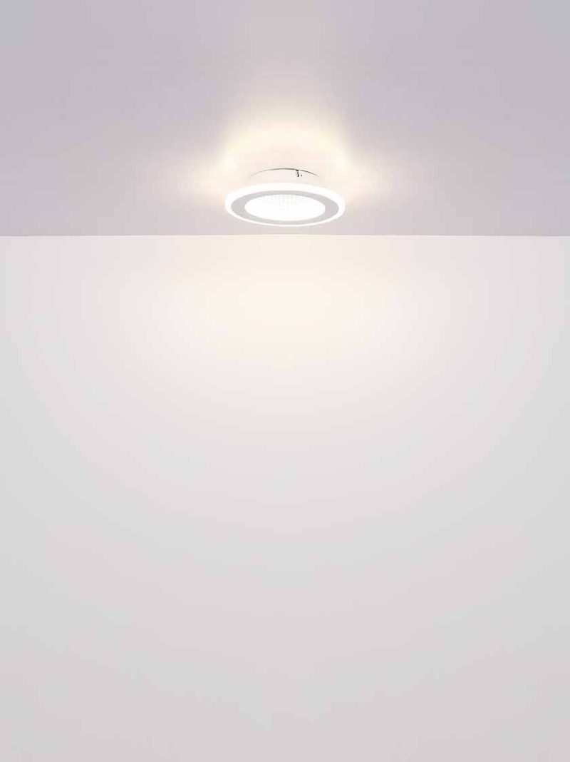 Plafondlamp wit rond diepte-effect Globo Lamela - Afbeelding 4