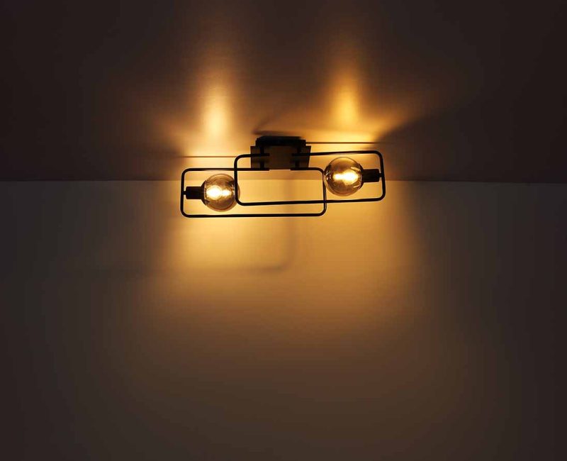Plafondlamp zwart metaal modern Globo Blama - Afbeelding 4